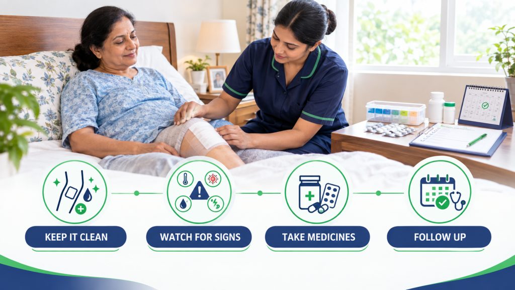 Wound Care and Medication Management After Knee Surgery
